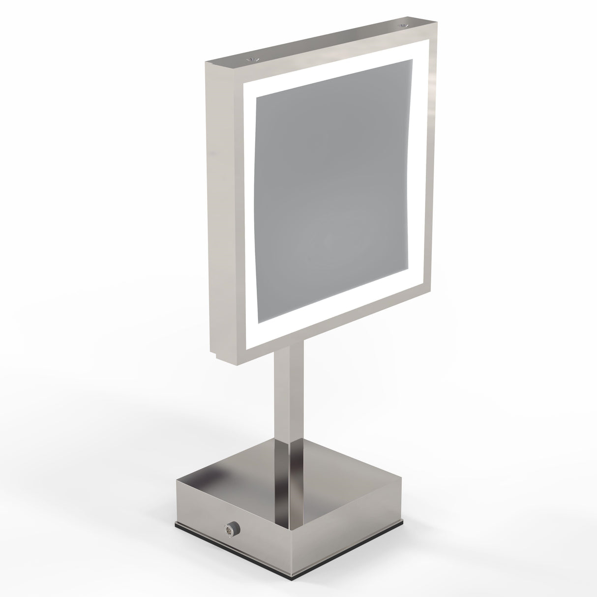Aptations 713-35-83 Polished Nickel Free Standing Rechargeable LED Mirror 