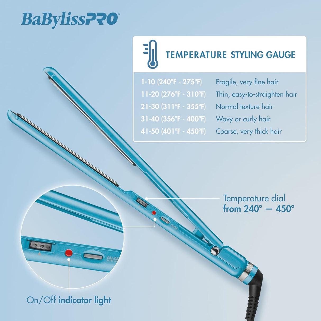 BabylissPro BNT4073TUC Nano Titanium Ultra-Thin 1.5" Straightener 