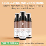 Beauty by Earth Large 7.5 oz Self Tanner Body Tanning Mousse - Fair to Medium 