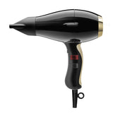 Elchim 3900 Light Ionic Hair Dryer - Black w/Gold 