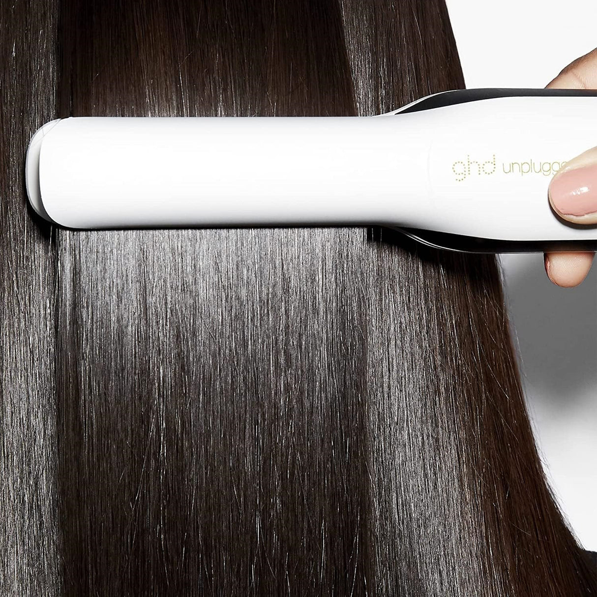 GHD White Unplugged Cordless 1" Styler Flat Iron 