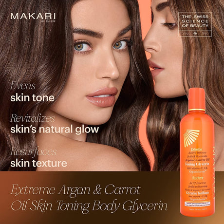 Makari Extreme Argan & Carrot Oil Tone Boosting Body Glycerin 16.8 oz. 
