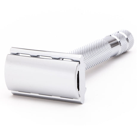 Rockwell 2C White Chrome Adjustable Double Edge Safety Razor Safety Razor