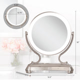 Zadro GLALT45RS Satin Nickel Glamour Led Lighted Makeup Mirror 