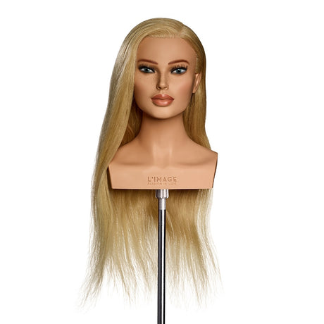 L'IMAGE LAURA Human Hair Shoulder Mannequin Head 