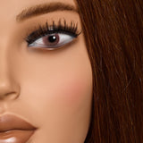 L'IMAGE MELANIE Human Hair Shoulder Mannequin Head 