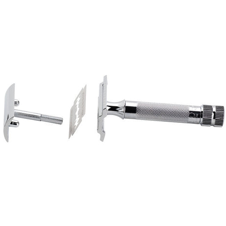 Merkur 34C Double Edge Safety Razor - Heavy Duty Short Handle Safety Razor