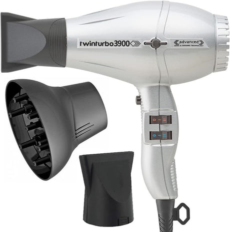 Turbo Power Silver Twin Turbo 3900 Advanced Hair Dryer 